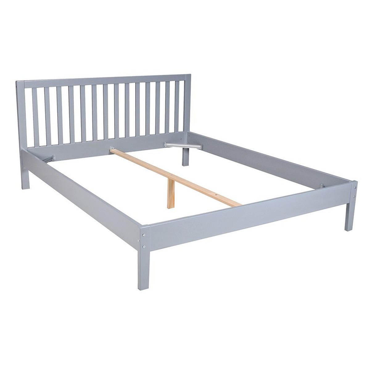 BETT mit Kopfteil PARKER / Bett 140x190 - Grau - Grau, Holzwerkstoff (140/190cm) - Weber Industries