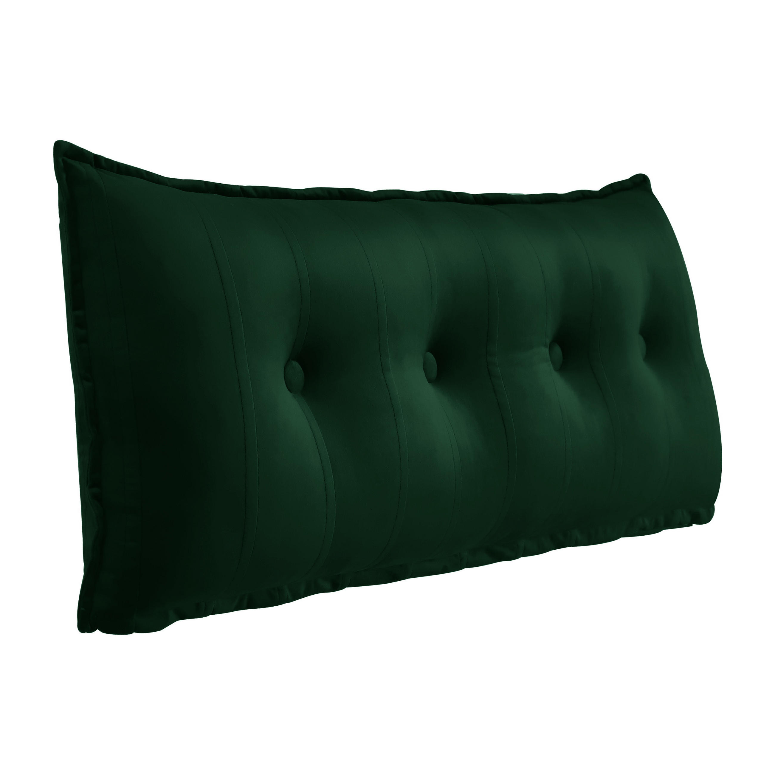 RÜCKENKISSEN Samtlook Dunkelgrün 120 cm - Dunkelgrün, Textil (45/120cm) - Vercart