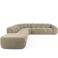ECKSOFA LINKS FLAVA, Sandfarben - Sandfarben, Holz/Holzwerkstoff (310/354cm) - KONSIMO®