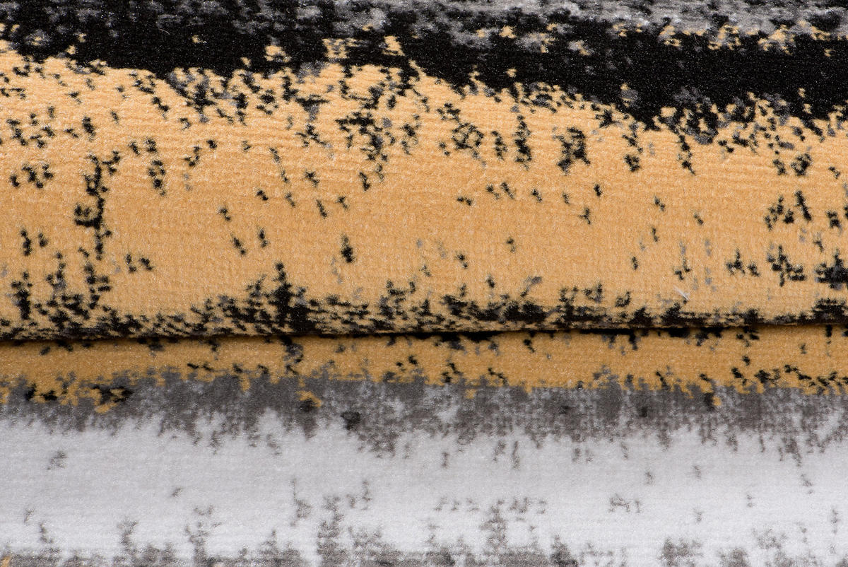 TEPPICH MAYA Gelb Meliert Streifen Verwischt 160/220 cm - Gelb, Textil (160/220cm) - Tapiso
