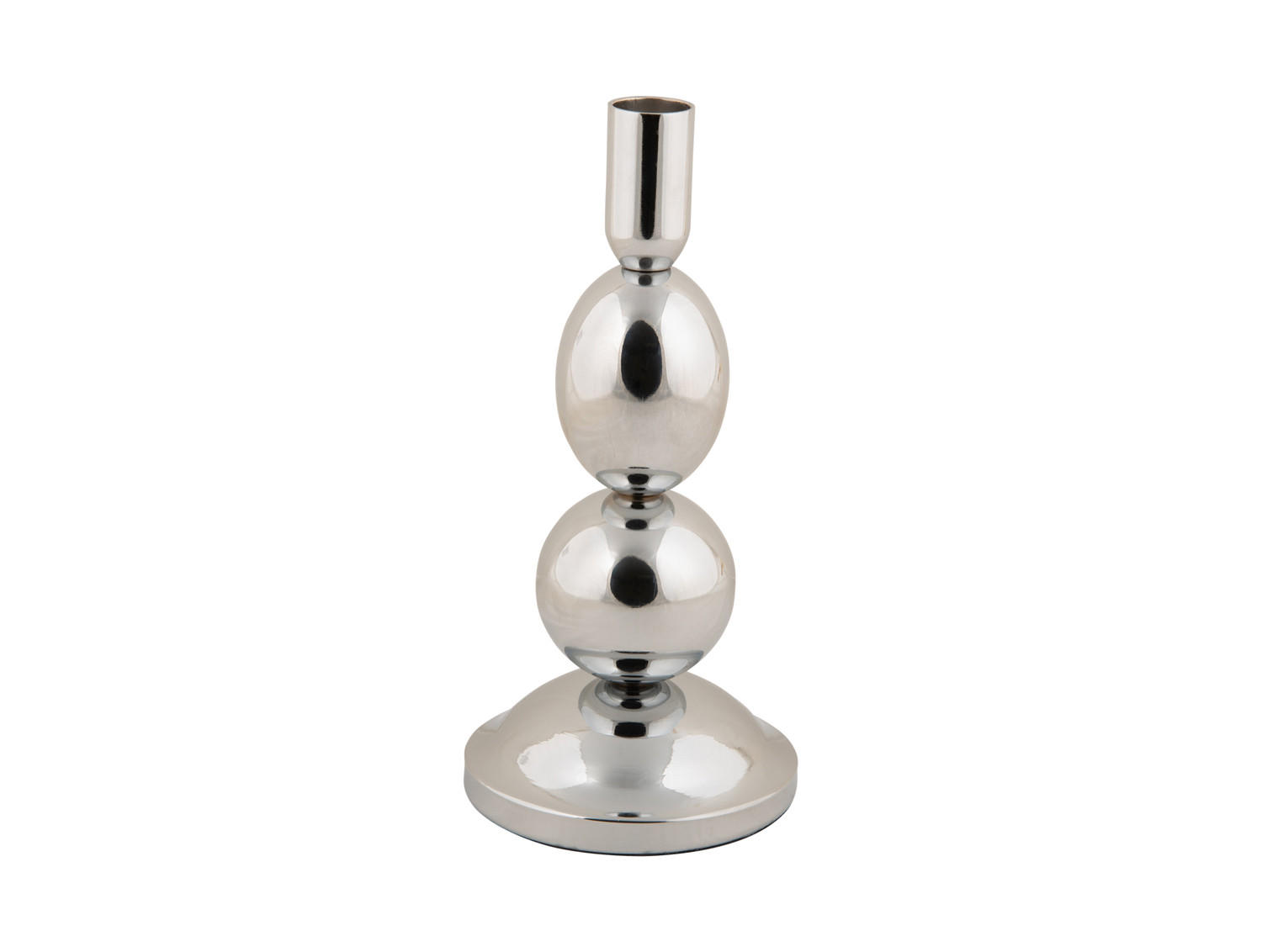 KERZENSTÄNDER Dazzle Medium - Chrom - 10/21 cm - Silberfarben, Metall (10/21/10cm) - Present Time