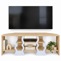 TV-ELEMENT Firal Hellbraun Weiß - Hellbraun/Weiß, Holzwerkstoff (35/41.8/110cm) - Decorotika