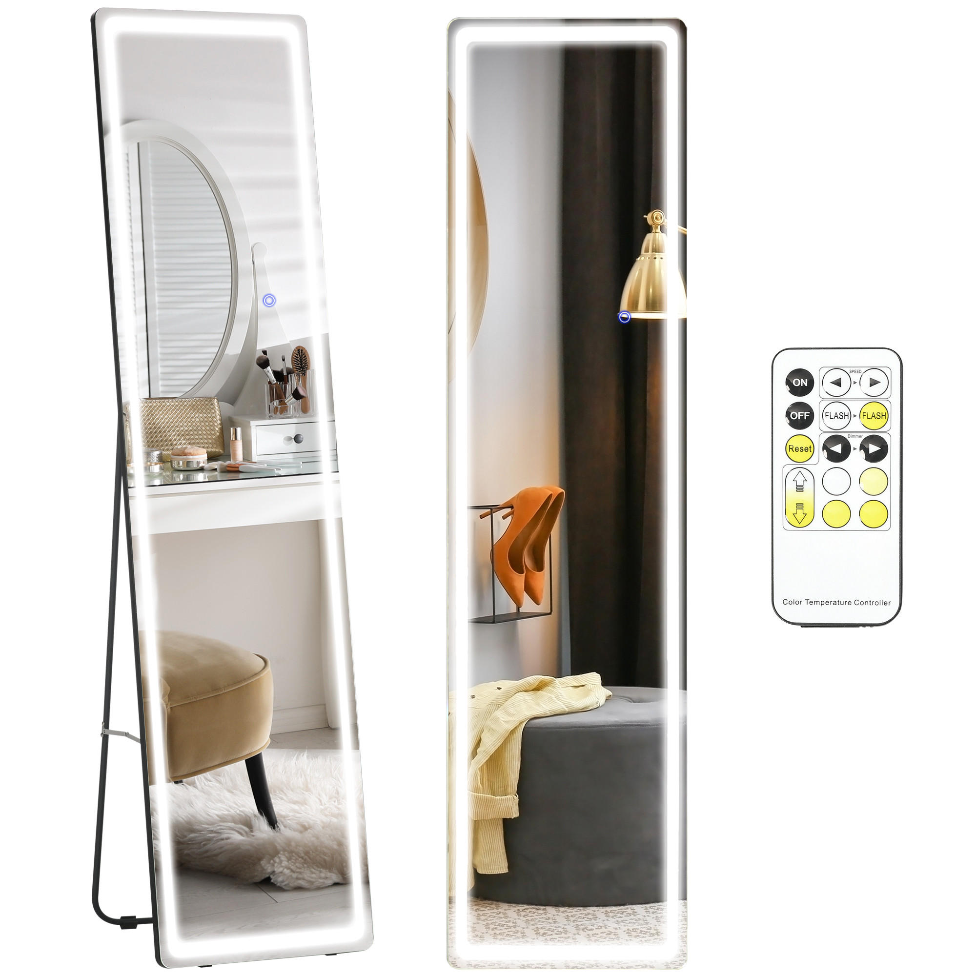 ComfortXL Standspiegel Silber 40x157.5x37 cm