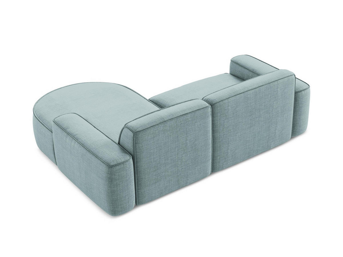 3-SITZER SOFA mit Schlaffunktion Bouclé Stoff Orange - Terracotta/Schwarz, Holzwerkstoff/Kunststoff (266/95/121cm) - LaMiaSofa