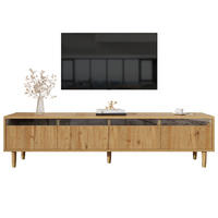 TV-SCHRANK mit 4 Schubladen 178 cm MDF Holzoptik - Braun, Holzwerkstoff (35/45/178cm) - Beauniv