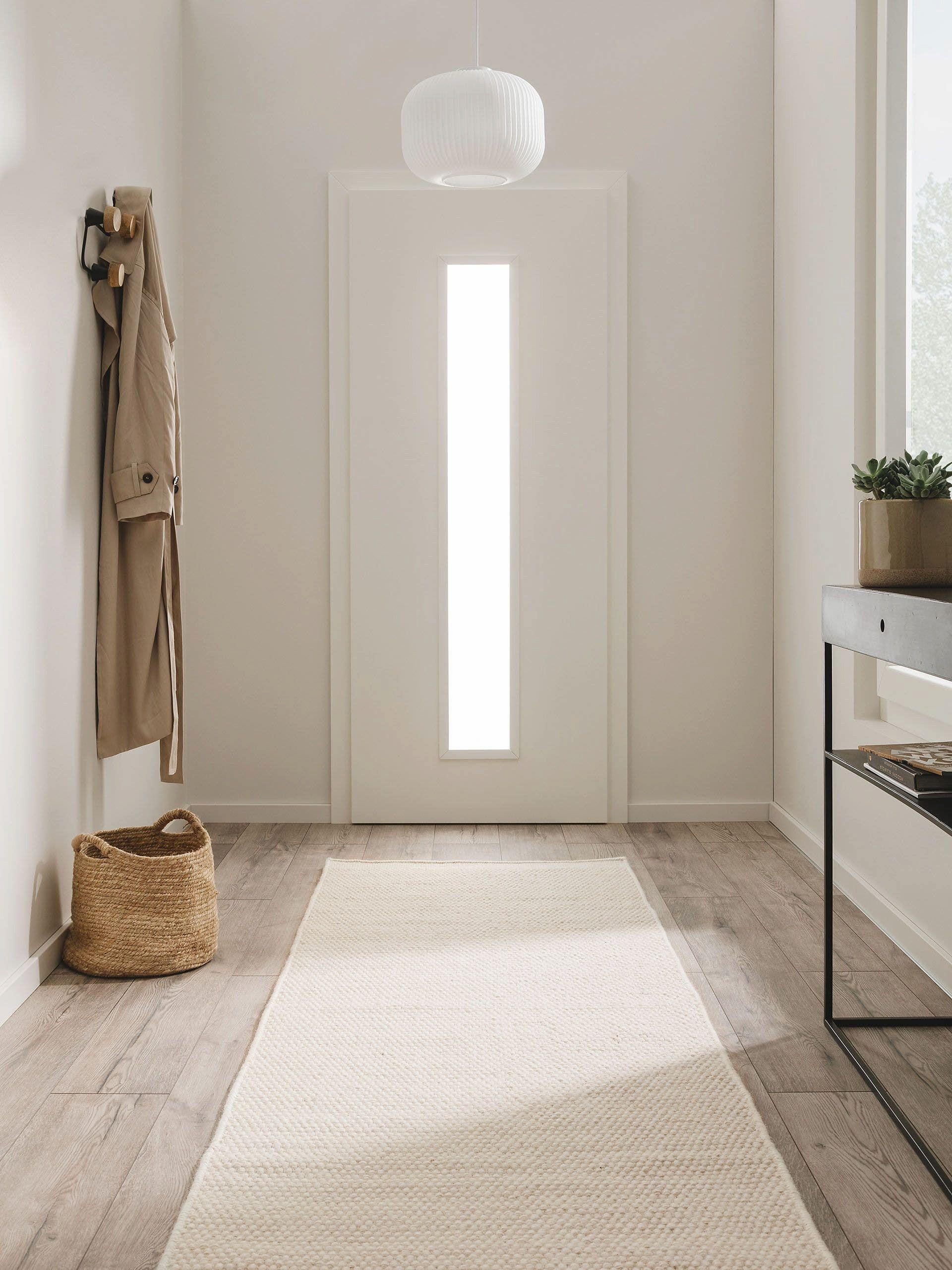 WOLLTEPPICH-LÄUFER Rocco Weiß 70x200 cm - Weiß, Textil (70/200cm) - benuta Pure