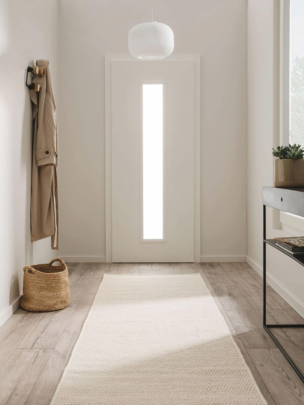 WOLLTEPPICH-LÄUFER Rocco Weiß 70x200 cm - Weiß, Textil (70/200cm) - benuta Pure