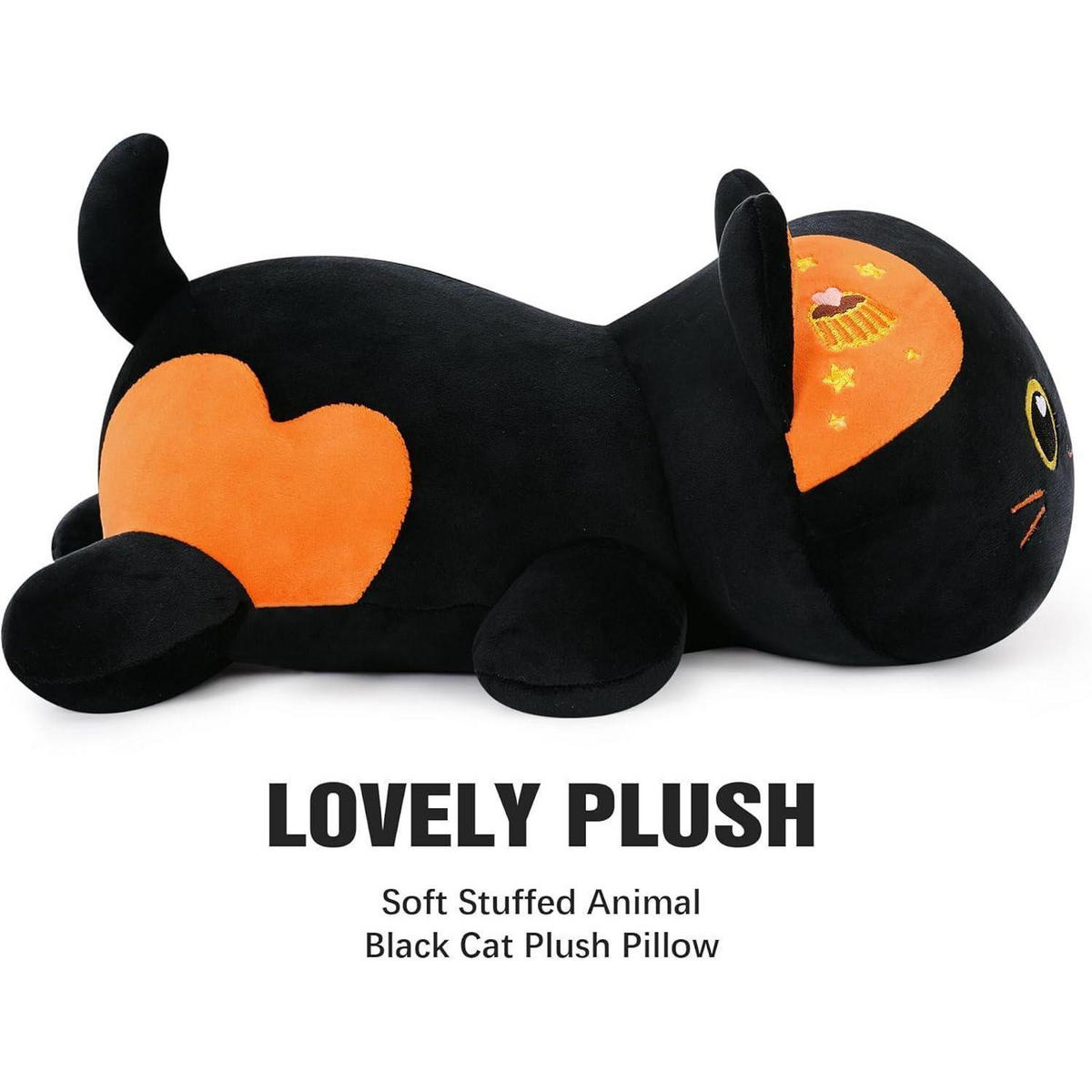 PLÜSCHTIER Katze, schwarz - Schwarz, Textil (20/30cm)