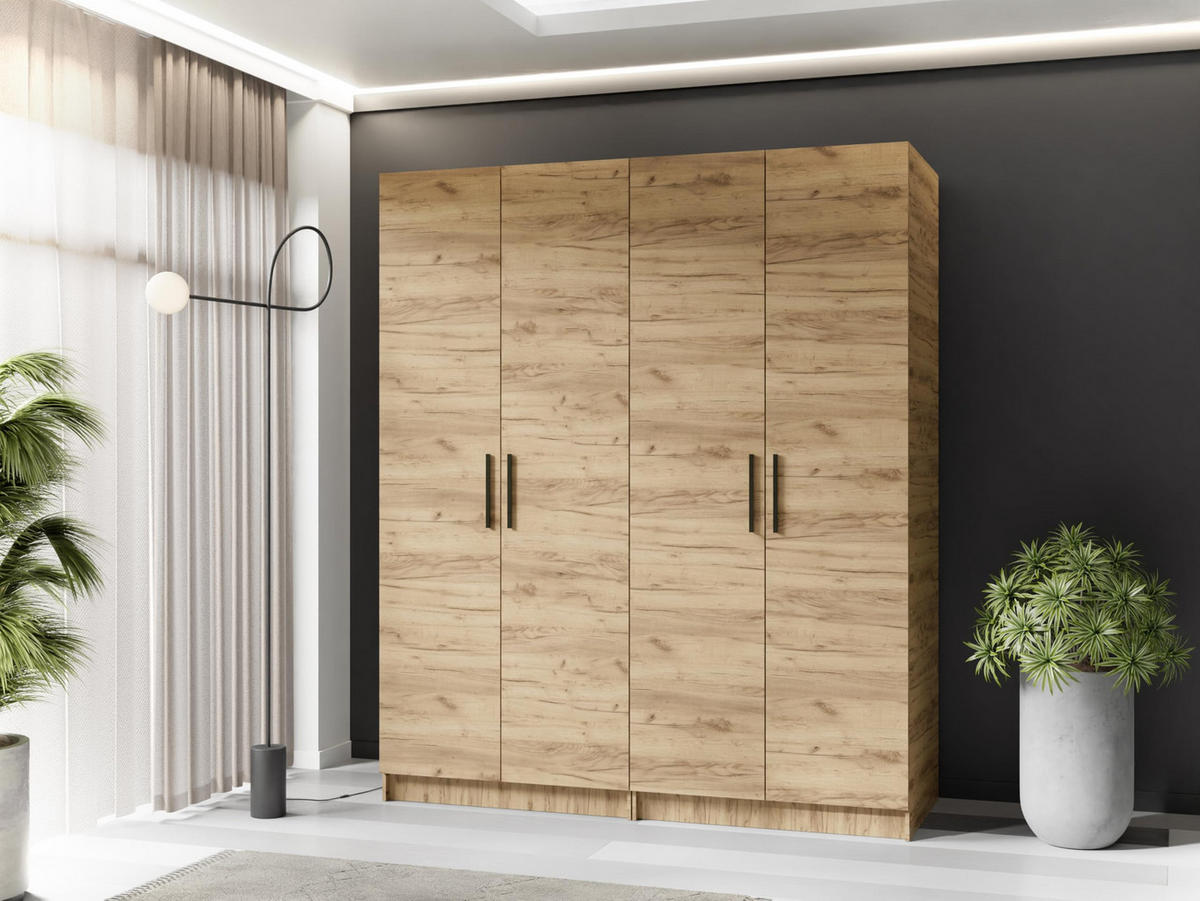 ŠATNÍ SKŘÍŇ GOLD Dub Craft - medově dubová, kompozitní dřevo (78/205/52.5cm) - Kier Furniture