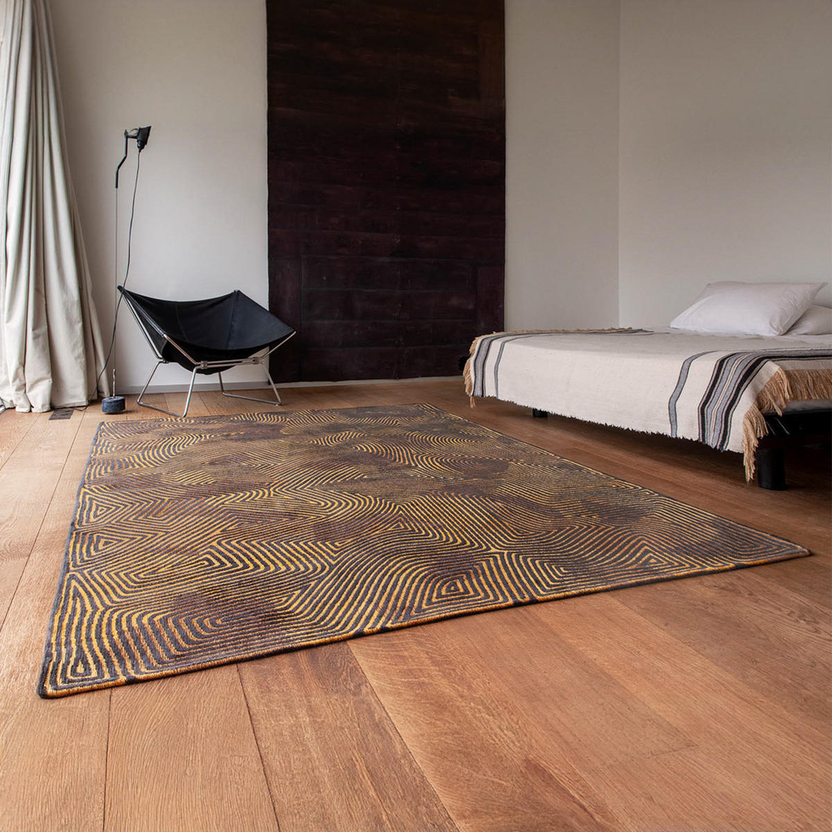 TEPPICH Black Gold Meditation 200/280 cm - Braun, Textil (200/280cm) - Louis De Poortere