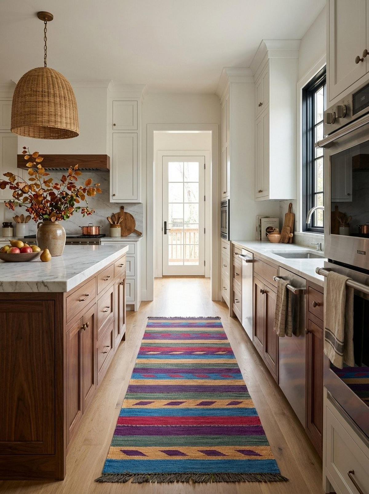 HANDWEBTEPPICH Kelim Gashgai Mehrfarbig 196/60 cm Schurwolle - Multicolor, Textil (60/196cm) - Looma