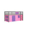 KINDERBETT Karolina 210x114x106 Massivholz Grau Textilset Bella - Violett/Grau, Holz (90/200cm) - 58aufmkessel