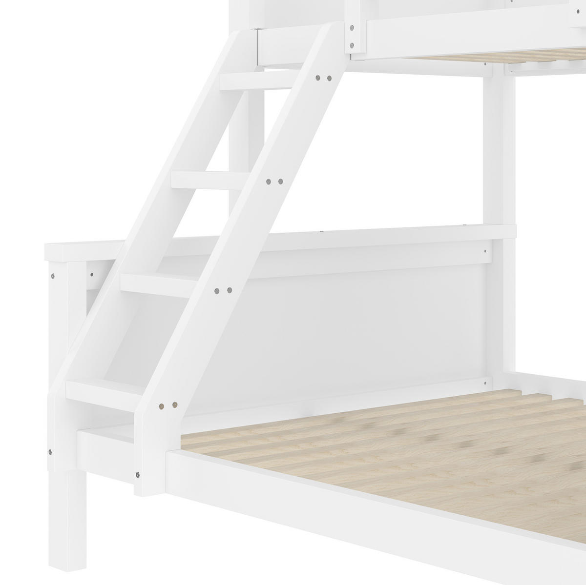 ETAGENBETT 90/200 + 140/200 cm in Weiß mit Schreibtisch, Regal und Stauraum - Weiß, Holz (90/200cm) - OKMYHOME