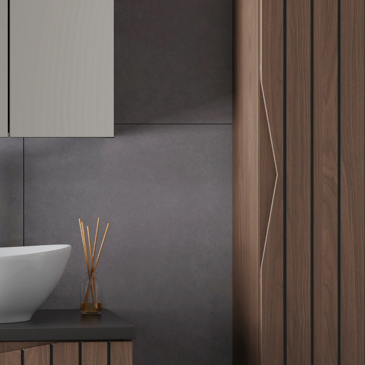 DONJI ELEMENT ZA UMIVAONIK 60cm Siena Drvo i crno - smeđa, drvni materijal (60/50/45.8cm) - Petits-meubles