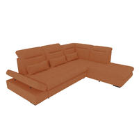 ECKSOFA Toscana Strukturstoff inkl. Schlaffunktion - Rostfarben, Textil (279/227cm) - 99rooms