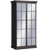 VITRINE mit Spiegel KATRIA, Schwarz - Schwarz, Holzwerkstoff (103/200/57cm) - KONSIMO®