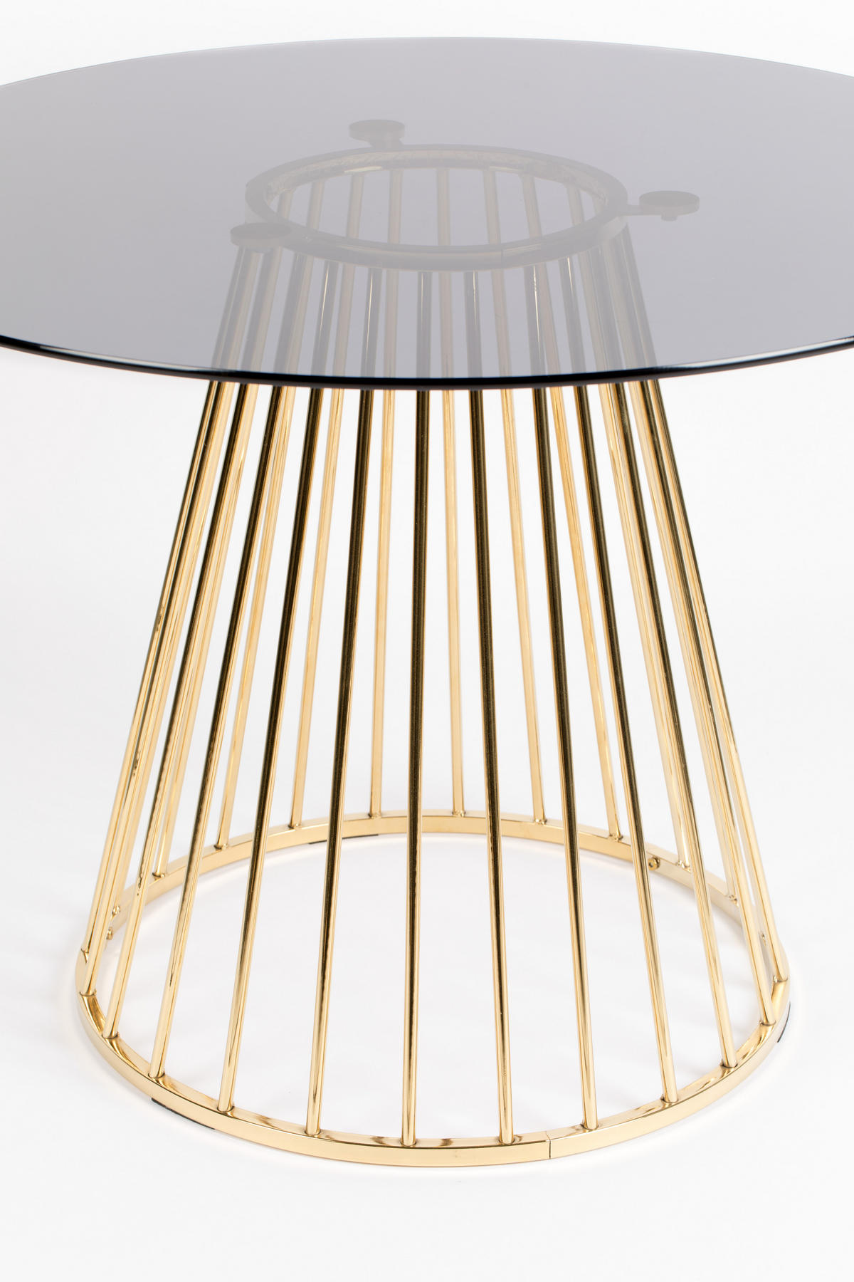BEISTELLTISCH Floris - Gold - 104/104/75 cm - Goldfarben, Glas (104/104/75cm)
