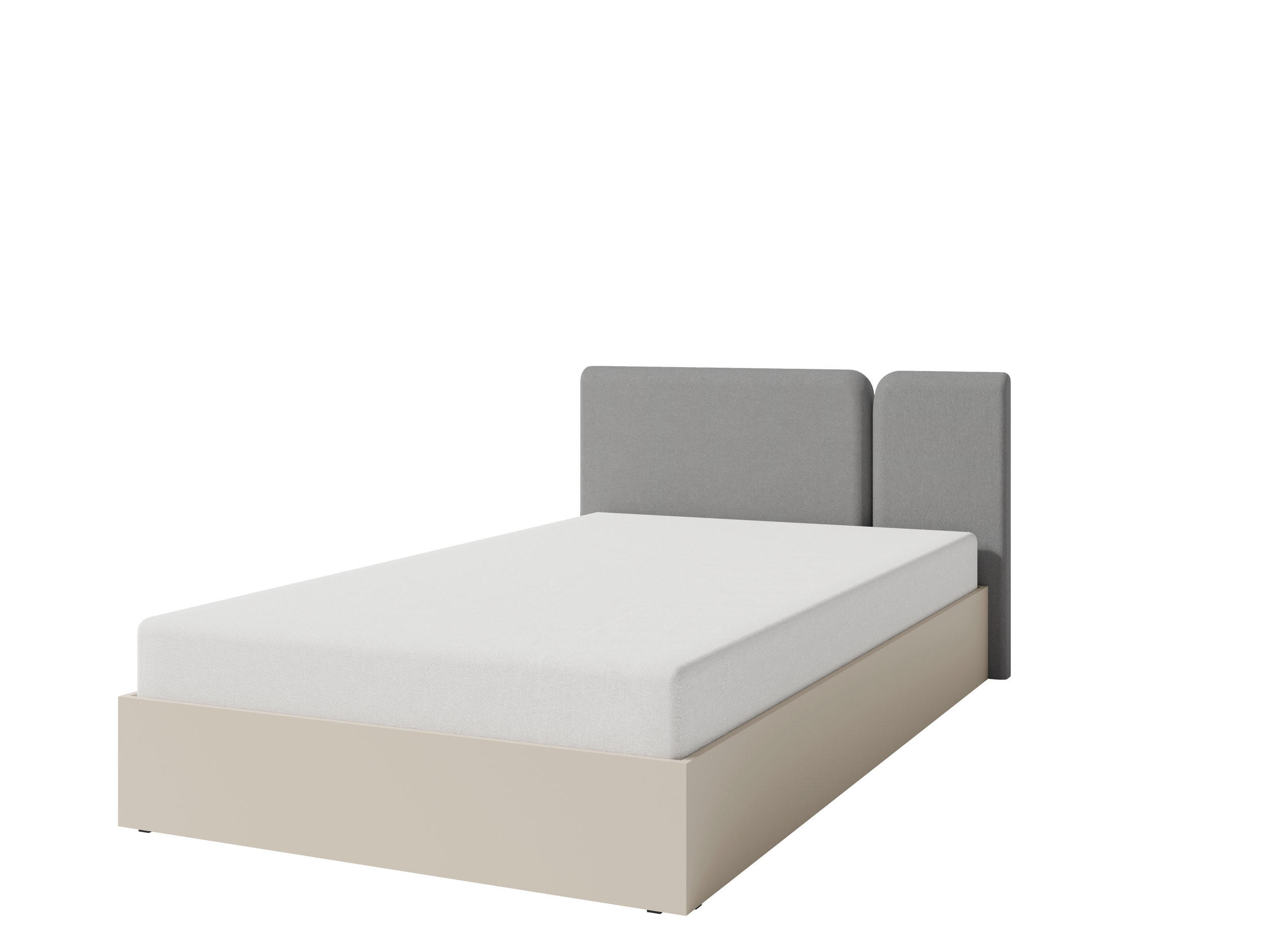 JUGENDBETT Luis in Beige und Eiche – Jugendbett (Liegefläche 120×200 cm) - Braun, Holzwerkstoff