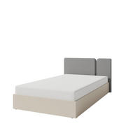 JUGENDBETT Luis in Beige und Eiche – Jugendbett (Liegefläche 120×200 cm) - Braun, Holzwerkstoff