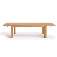 TISCH Ausziehbar Gustav aus massivem Eichenholz 180x80 cm + Tischverlängerung 1x50 cm - Eichefarben/Braun, Holz (180/80/75cm) - Danzz