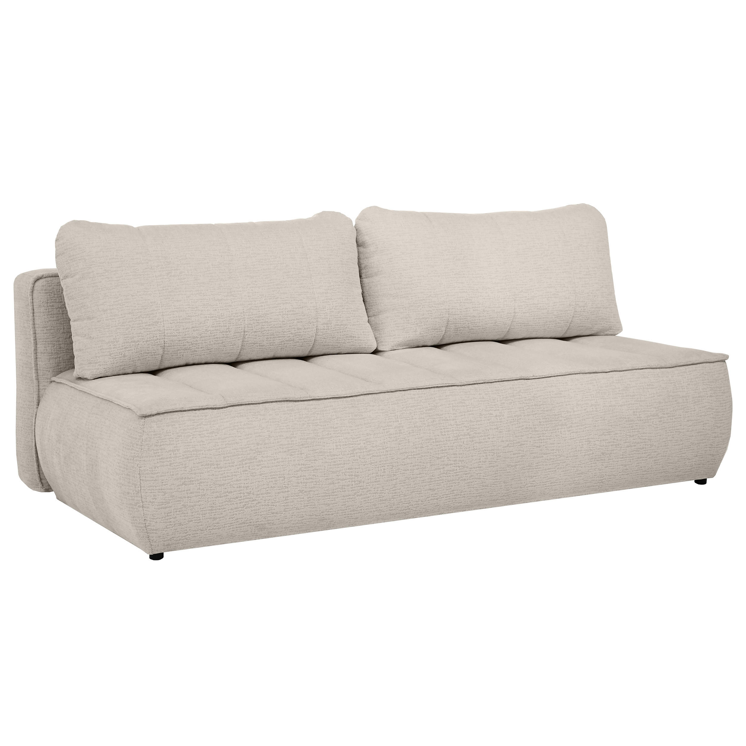 SCHLAFOSOFA Doris mit Schlaffunktion und Bettkasten, DL-System, Beige - Greige, Textil (210/88/100cm) - Beautysofa