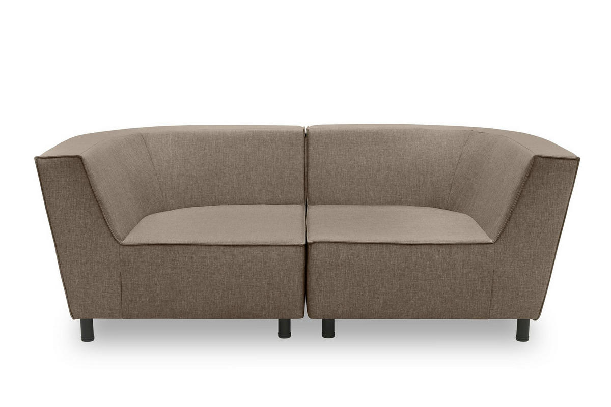 GARTENLOUNGE-SOFA 2-Sitzer Brandie 206x77x103 mit Outdoorbezug braun - Braun, Kunststoff (206/77/103cm) - 58aufmkessel