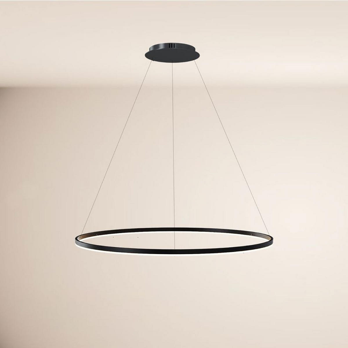 LED-HÄNGELAMPE Ring Gold Ø 120cm - Goldfarben, Metall (120/1.3/3.3cm) - s.luce