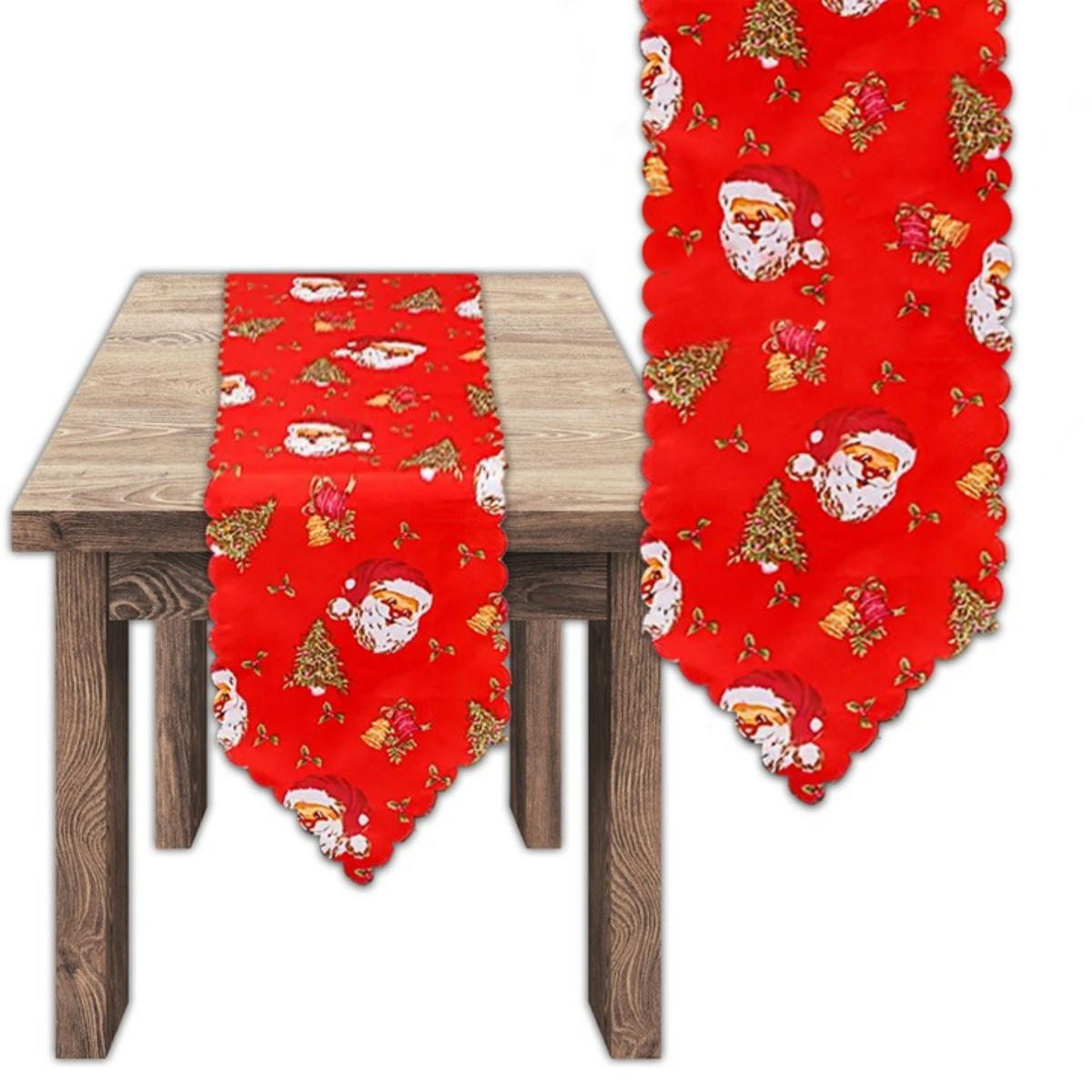 WEIHNACHTSTISCHLÄUFER 180x35cm - Rot, Textil (35/180cm) - KRUMAD