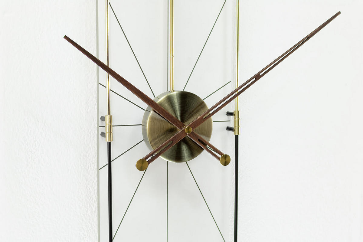 WANDUHR Design Weiß 20/90 cm - Weiß, Holzwerkstoff/Metall (2.71/90/2cm) - ONZENO