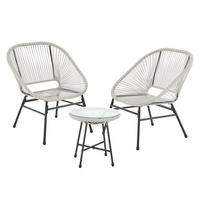 BALKONSET Tulum Weiß - Weiß, Metall - SVITA