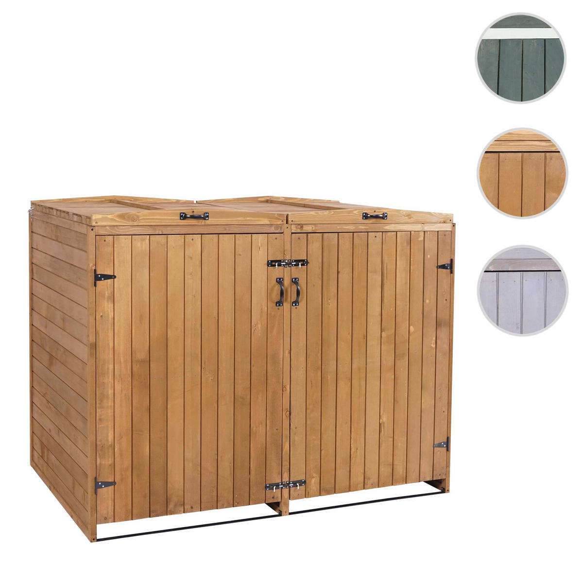 2ER-/4ER-MÜLLTONNENVERKLEIDUNG Braun - Braun, Holz (158/126/98cm) - MCW