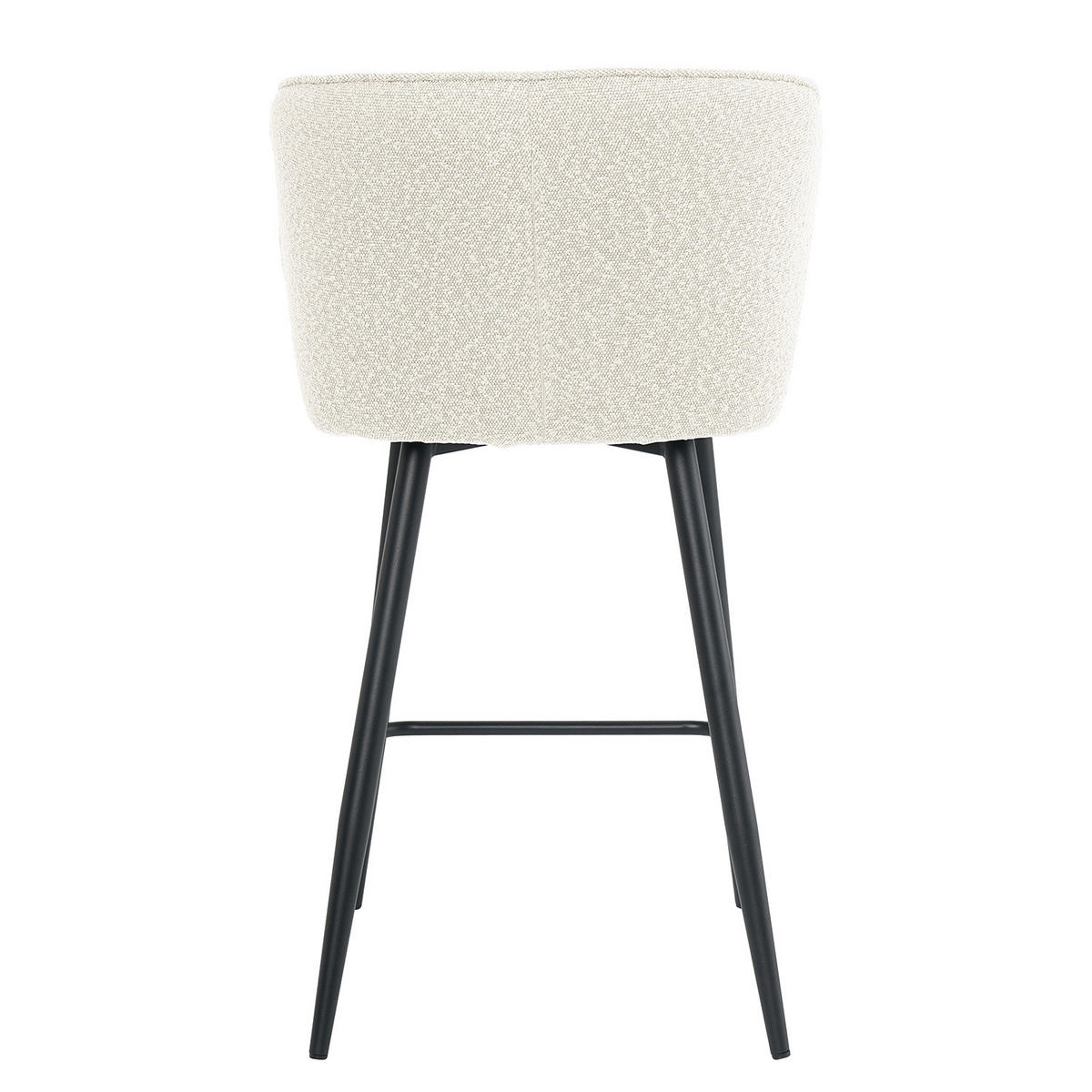 BARHOCKER - 2er-Set - Schwarz/Weiß, Kunststoff/Textil (49/97/53cm) - home24