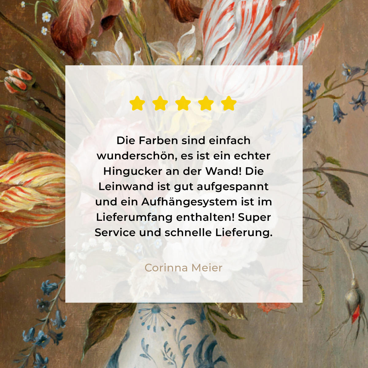 LEINWANDBILD Alte Meister - Blumen - Balthasar van der Ast Wandbilder 80x60 cm - Hellbraun, Textil (80/60cm) - MuchoWow