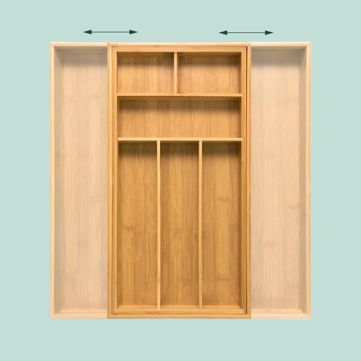 BESTECKKASTEN - Hellbraun, Holz/Holzwerkstoff (49.5/6.5/47.5cm) - Relaxdays