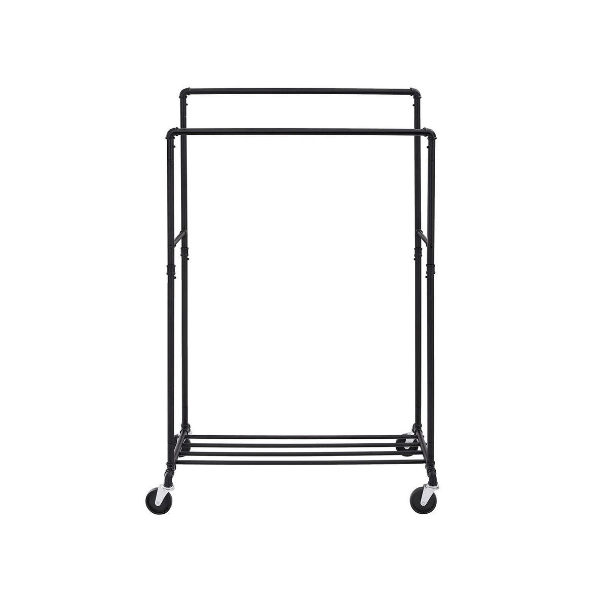 KLEIDERSTANGE - Schwarz, Metall (162/59/100cm) - Hansiro