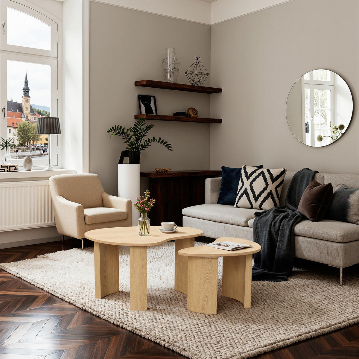 COUCHTISCH, 70 × 50 × 40 cm - Braun, Holzwerkstoff (50/70/40cm) - Hometopia