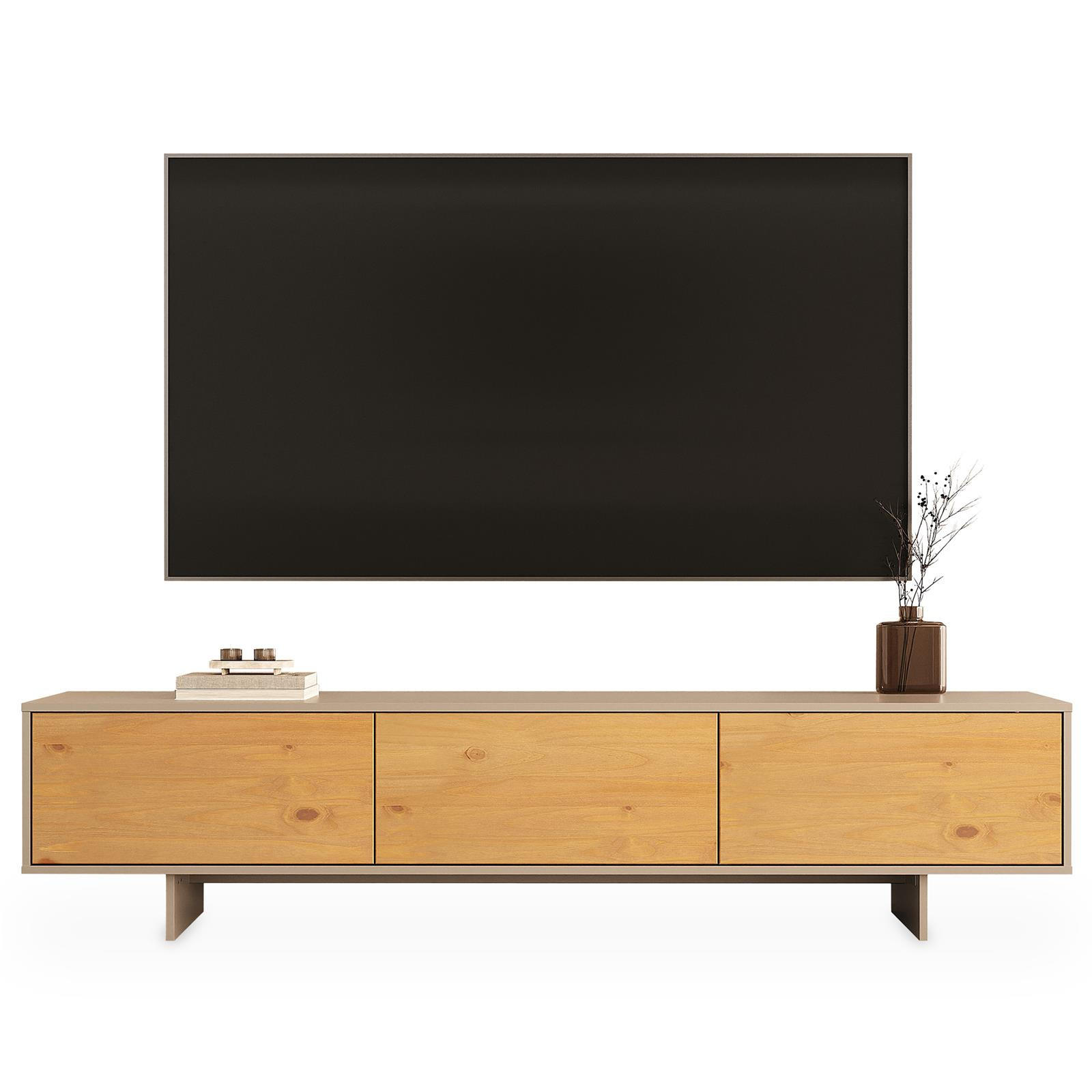 LOWBOARD ARTO Eiche/Kaschmir - Kaschmir/Eichefarben, Holz (184/42/39cm) - IDIMEX