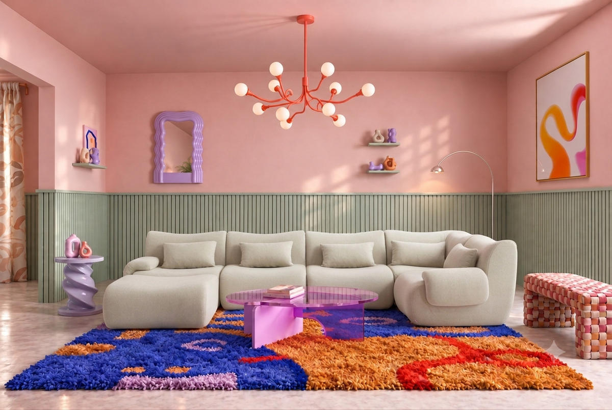 VEĽKÁ modulárna sedacia súprava bouclé tkanina krémová béžová - béžová, textil (356/73/190cm) - MILYsofa