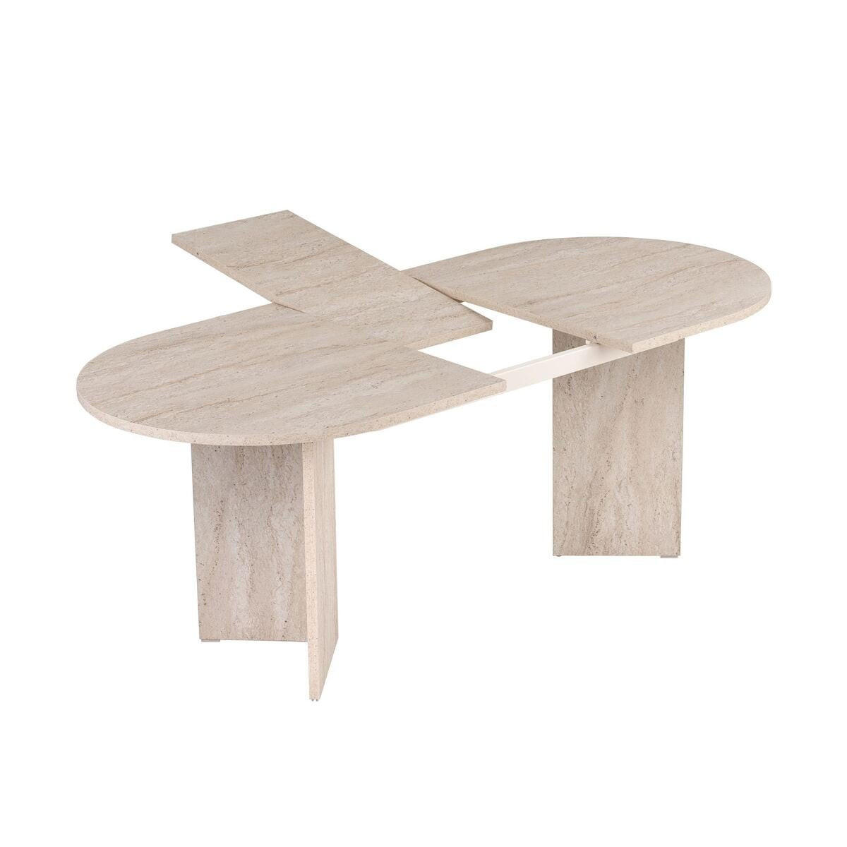 ESSTISCH ausziehbar LOU für 6-8 Personen 160-200/90/75 cm - Beige, Holzwerkstoff (95/90/75cm) - Calicosy