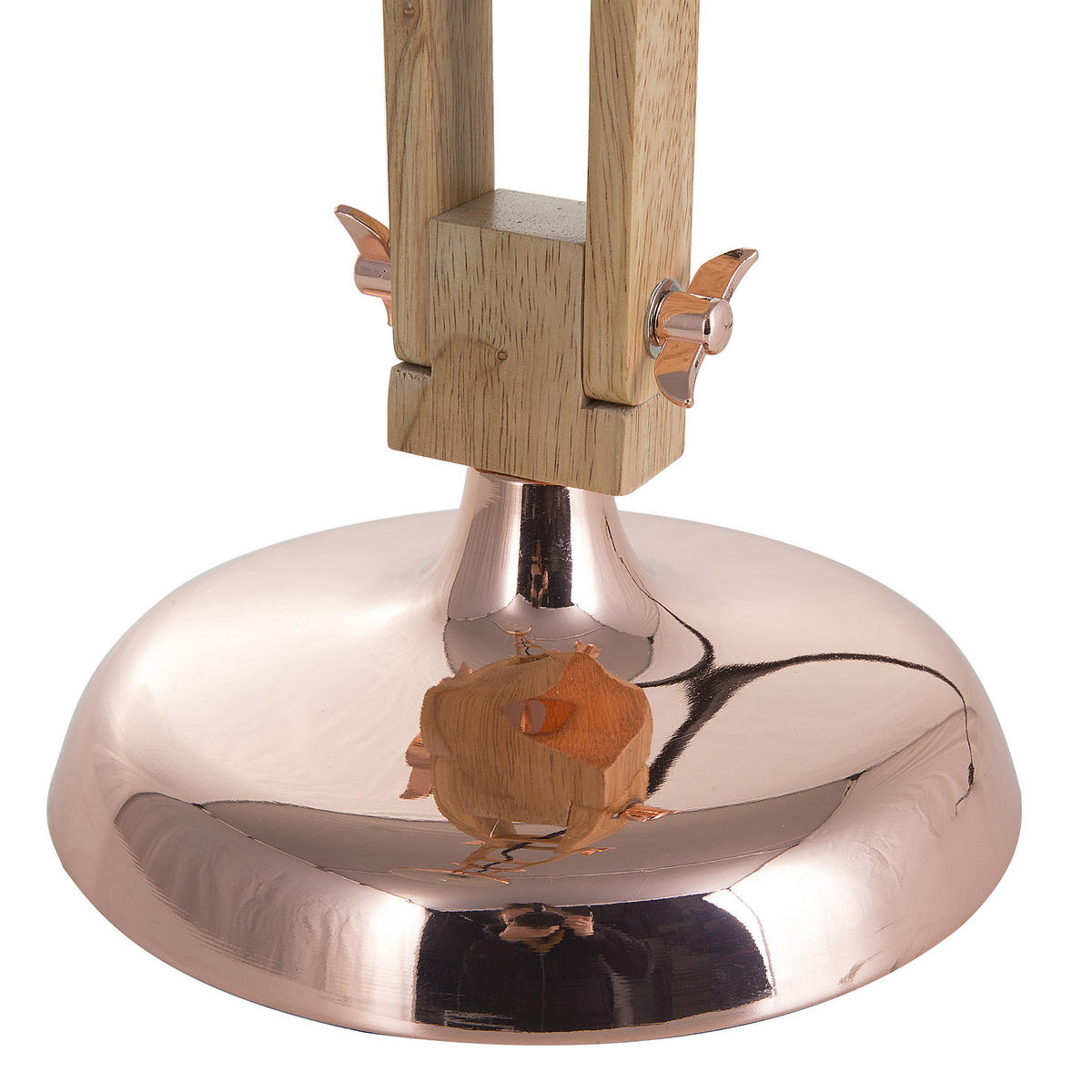 SCHREIBTISCHLAMPE Salado 18/18/53 cm - Kupferfarben, Kunststoff (18/18/53cm) - Beliani
