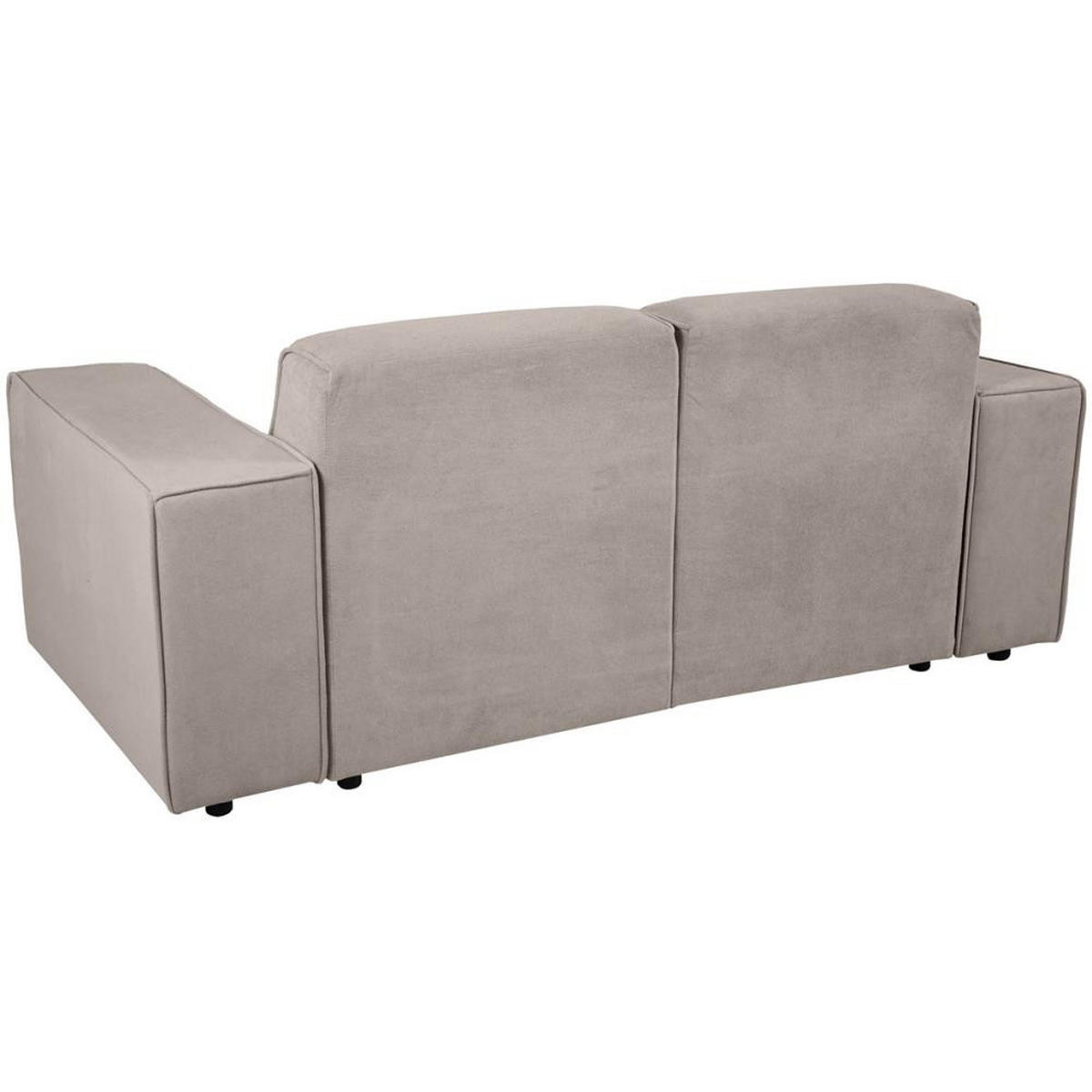 2-SITZER SOFA Pedro ohne Schlaffunktion beige - Beige/Schwarz, Textil (185/75/88cm) - Beautysofa