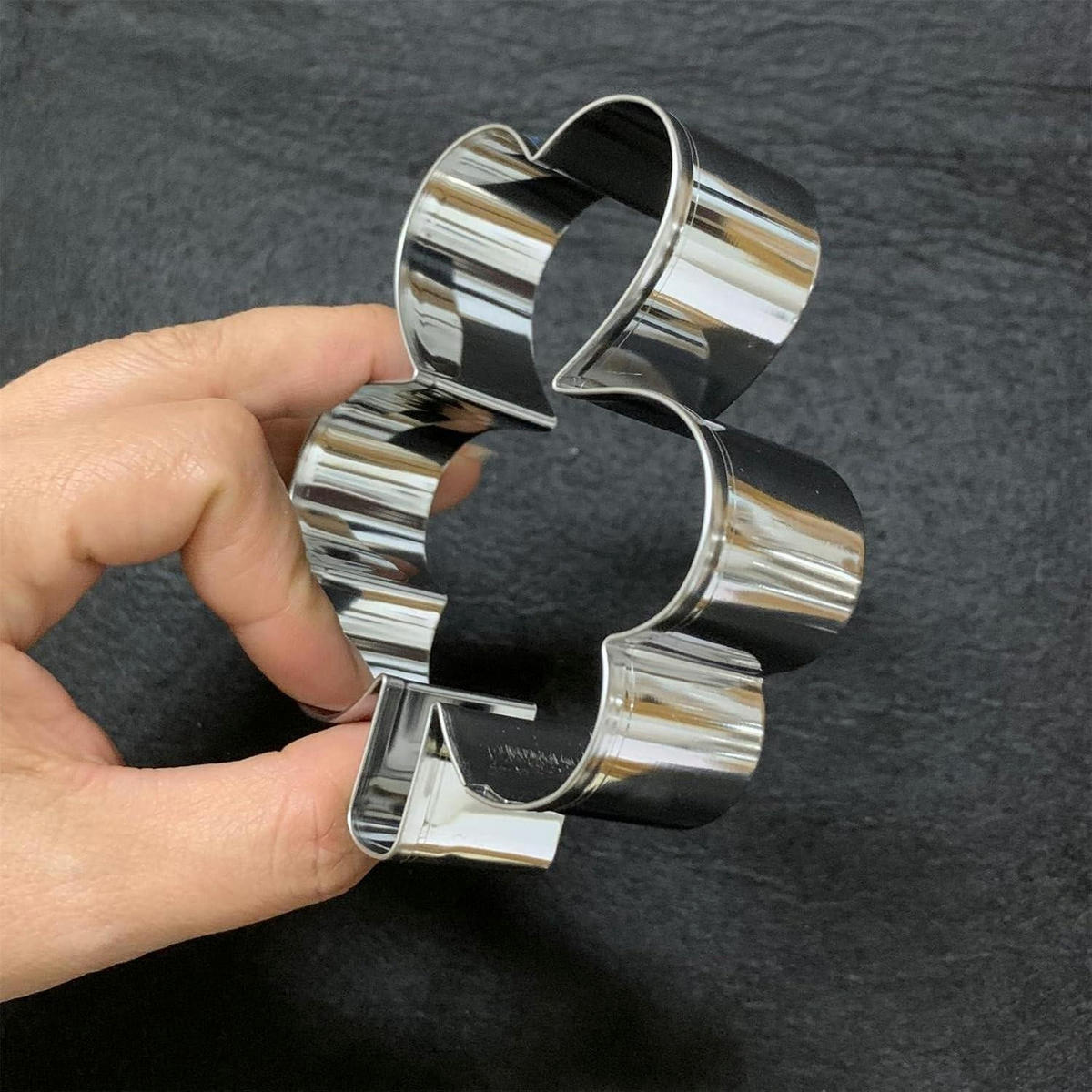 AUSSTECHFORMEN Set 3-teilig Kleeblatt - Silberfarben, Metall (9/2/9.5cm)
