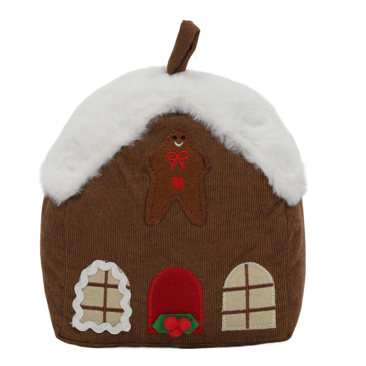 TÜRSTOPPER Haus des Weihnachtsmanns - Braun, Textil (13/20cm) - Home Styling Collection