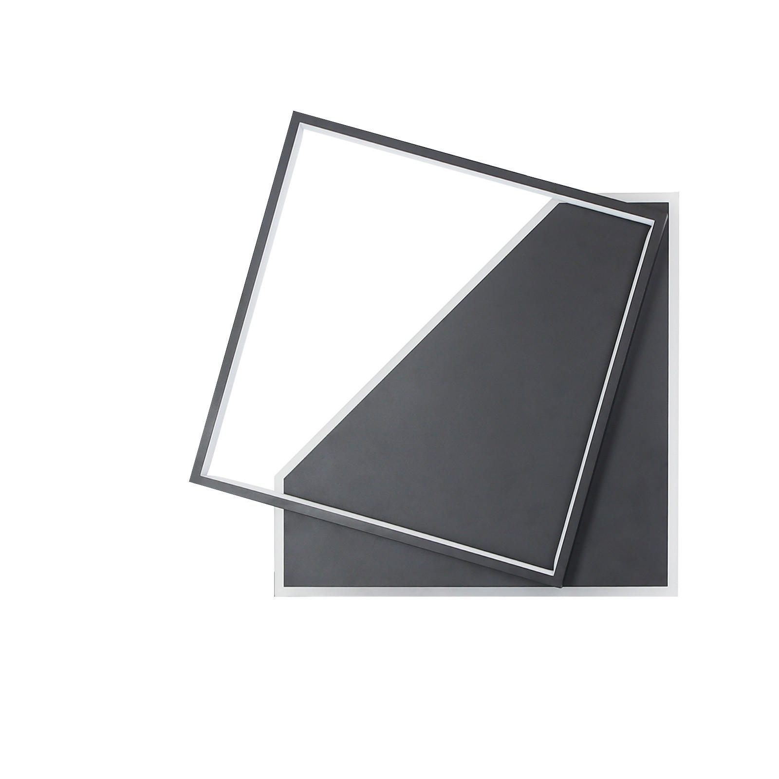 Thumbnail - Nettlife Led-Deckenleuchte, Schwarz, Metall, Quadratisch, G, 48x6x48 cm, Lampen & Leuchten, LED Beleuchtung, LED-Deckenl...