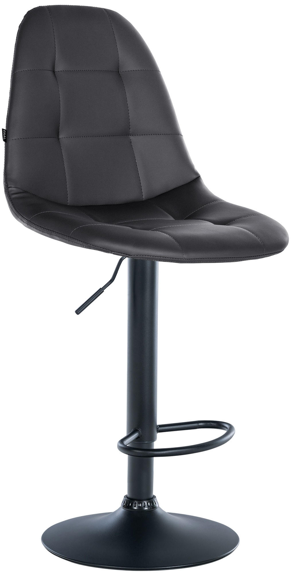 BARHOCKER Metall schwarz - Schwarz, Textil/Metall (47/58/56cm) - CLP