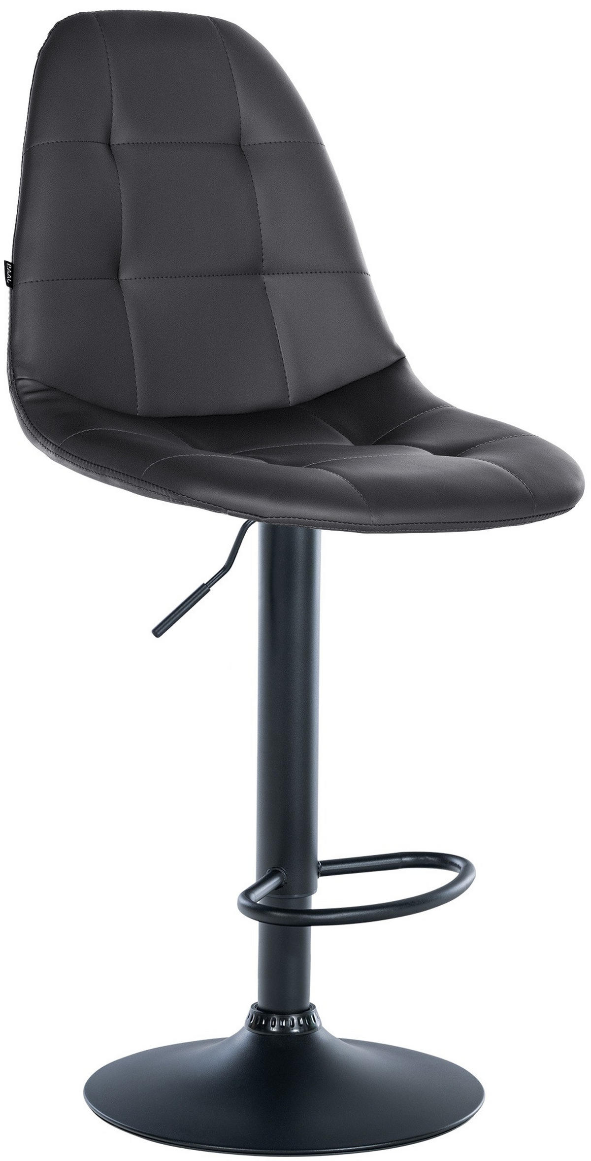 BARHOCKER Metall schwarz - Schwarz, Textil/Metall (47/58/56cm) - CLP