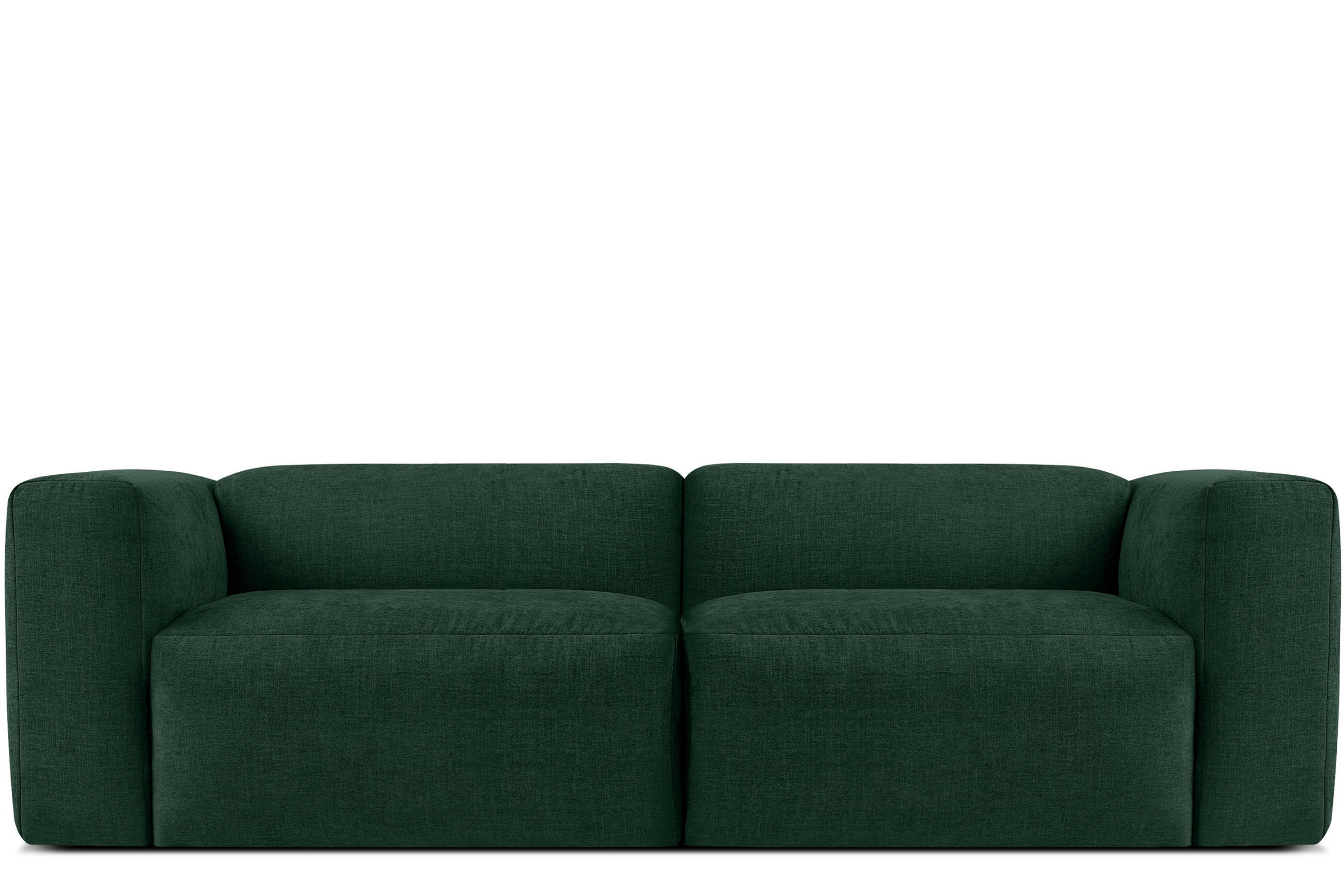 2,5-SITZER-MODULSOFA BUFFO mit extrem weicher und bequemer Sitzfläche, Gewebestoff, maritim - Grün, Textil (250/73/96cm) - KONSIMO®