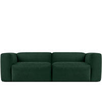 2,5-SITZER-MODULSOFA BUFFO mit extrem weicher und bequemer Sitzfläche, Gewebestoff, maritim - Grün, Textil (250/73/96cm) - KONSIMO®