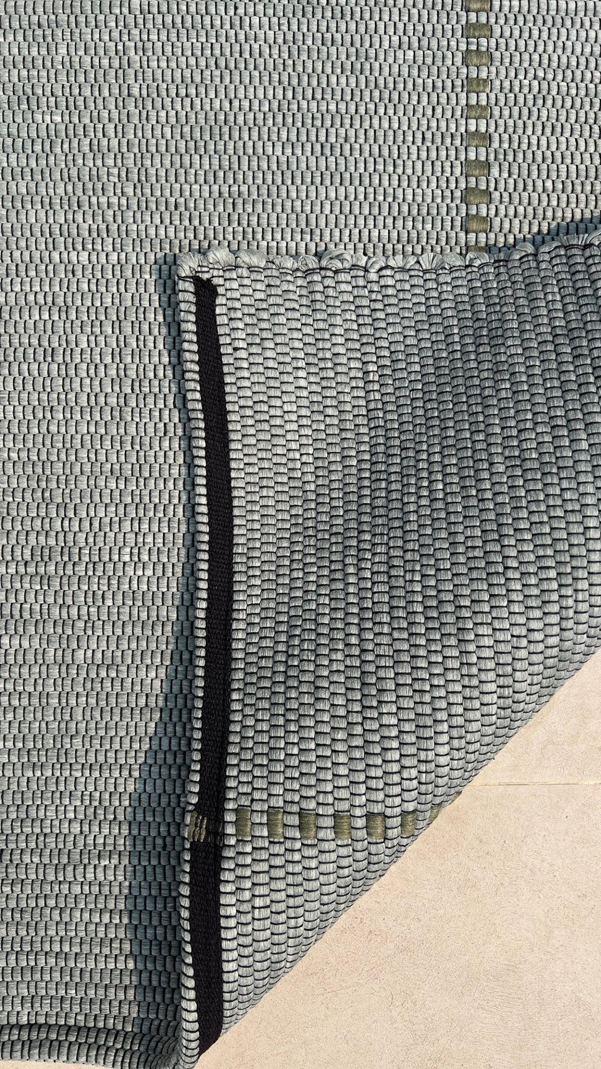 TEPPICH aus recycelten Fasern handgewebt grün - Grün, Naturmaterialien (140/200cm) - AFK Living