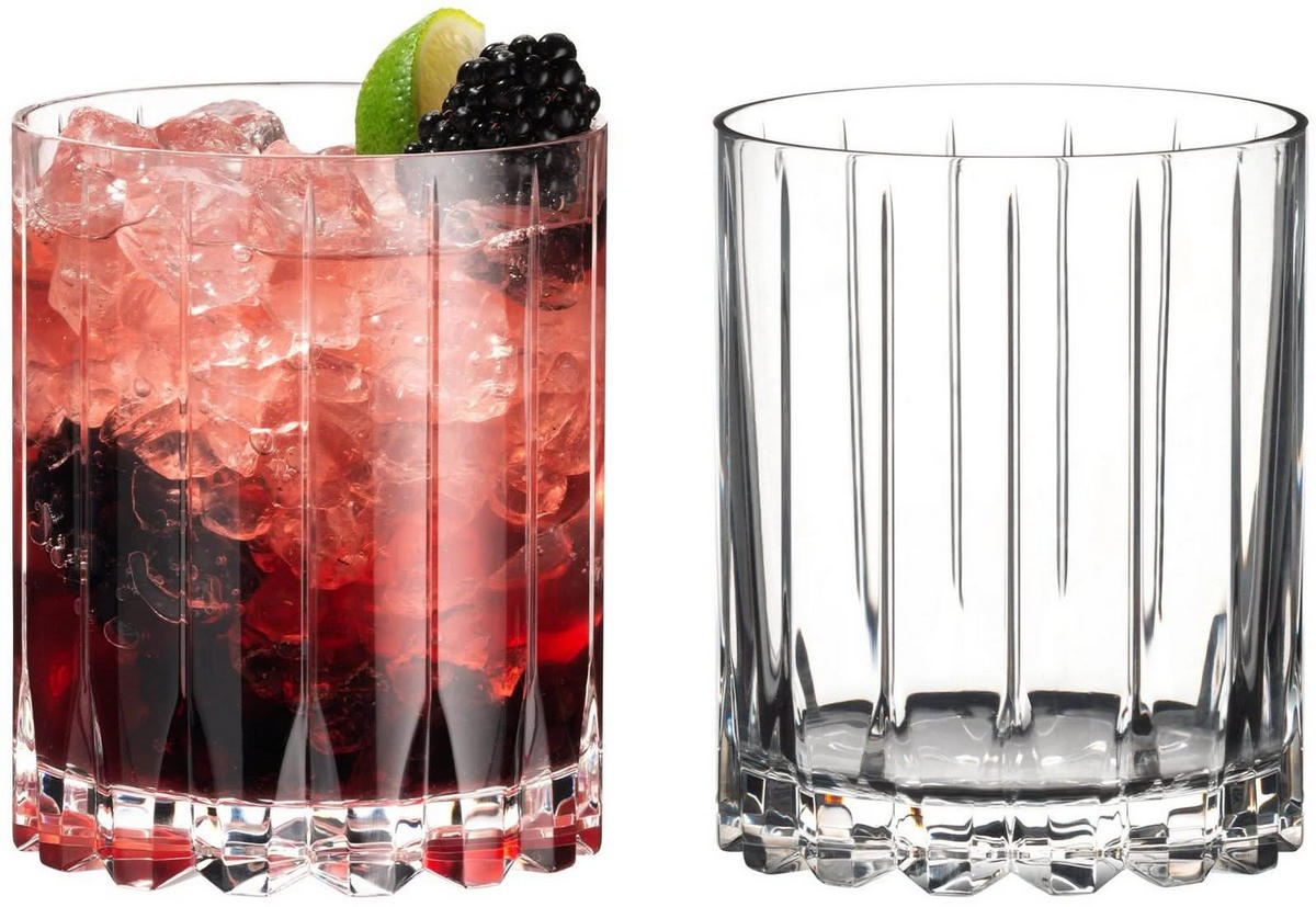 WHISKYGLAS Bar Double Rocks 2er Set, Kristallglas, Klar, 370 ml - Transparent, Glas (0.37L) - Riedel